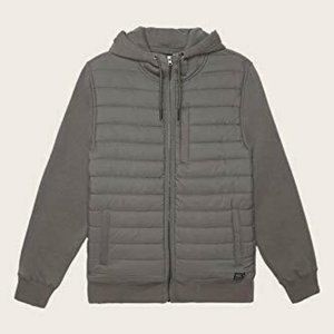 Oneill Mens  Small Gray Shibuya Quilted Hoodie NWT